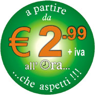 Noleggio furgoni a partire da 2,99 euro all'ora.